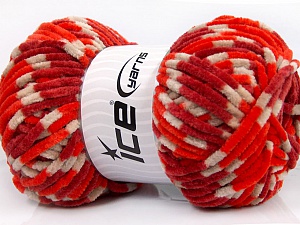 Chenille Baby Colors White Red Burgundy