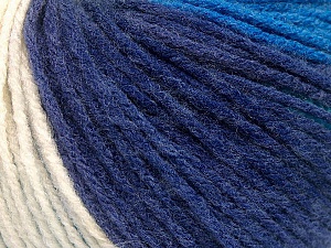 Sale Self-Striping Turquoise Cream Blue Shades