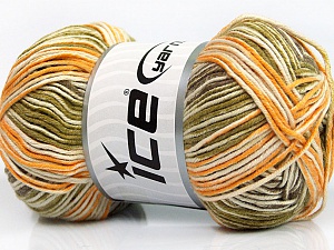 Baby Cotton Print Sarı Yeşil Krem Deve Tüyü
