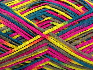 Fettuccia Fine Fuchsia, Blue, Yellow, Khaki