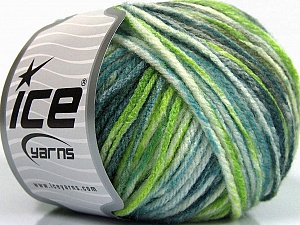 Sale Self-Striping Green Shades, Turquoise, White