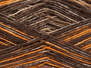 Sale Sock Yarn Brown Shades, Gold