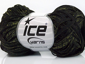 Viscose Shine Bulky Koyu yeşil Siyah