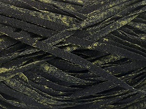 Viscose Shine Bulky Koyu yeşil Siyah