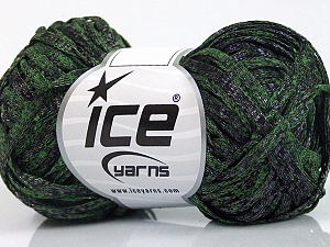 Viscose Shine Bulky Black, Green
