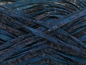 Viscose Shine Bulky Anthracite Black, Blue