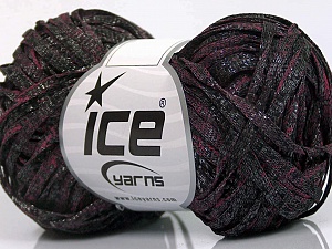 Viscose Shine Bulky Black, Maroon