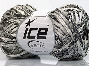 Viscose Shine Bulky White, Black