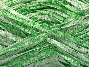 Viscose Shine Bulky Beyaz Açık Yeşil