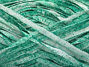 Viscose Shine Bulky Beyaz Zümrüt Yeşil