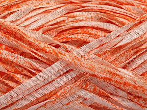 Viscose Shine Bulky Orange, White