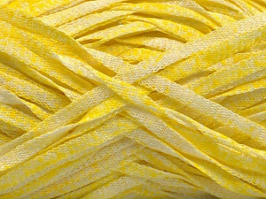 Viscose Shine Bulky Yellow, White