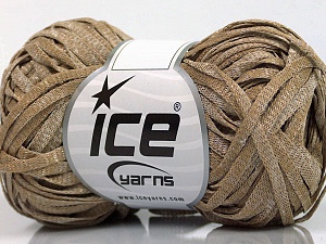 Viscose Shine Bulky Camel, Beige