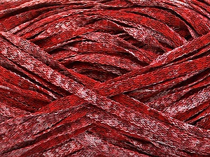 Viscose Shine Bulky Red, Burgundy, White