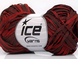 Viscose Shine Bulky Red, Black
