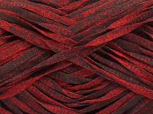 Viscose Shine Bulky Red, Black