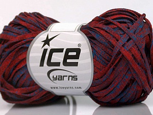 Viscose Shine Bulky Red, Blue