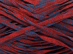 Viscose Shine Bulky Red, Blue