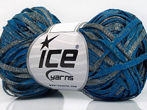 Viscose Shine Bulky Blue, Grey