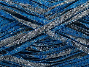 Viscose Shine Bulky Blue, Grey