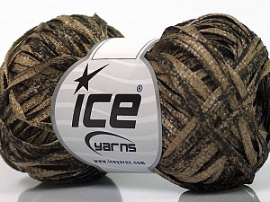 Viscose Shine Bulky Camel, Black