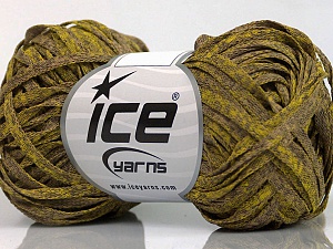 Viscose Shine Bulky Camel, Olive Green