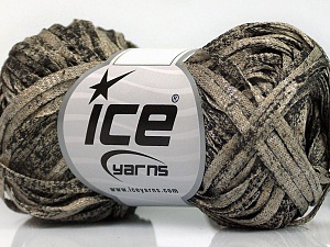 Viscose Shine Bulky Black, Beige