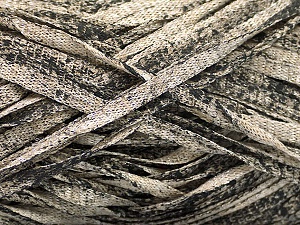 Viscose Shine Bulky Black, Beige