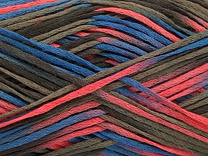Fettuccia Fine Dark Khaki, Salmon, Blue,