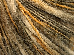 Flamme Wool Light Khaki, Yellow, Cream