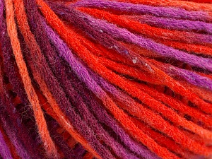 Wool Worsted Color Maroon, Lavender, Orange Shades