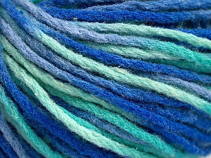 Wool Worsted Color Blue Shades, Green Shades