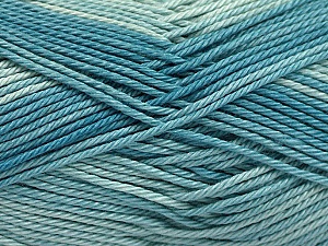 Cotton Fine Melange Turquoise