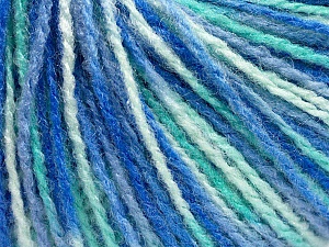 Sale Self-Striping Blue Shades, White, Mint Green