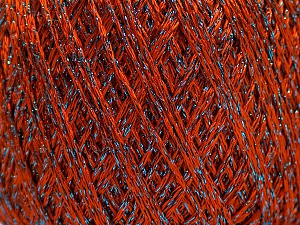 Viscose Star Fine Dark Orange, Blue