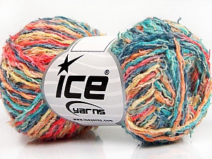 Palermo Cotone Blue, Turquoise, Salmon, Yellow, Gold