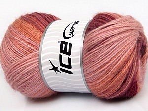 Angora Active Burgundy, Cafe Latte, Light Pink