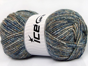 Wool Melange Beyaz Deve Tüyü Mavi Tonları