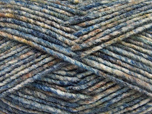 Wool Melange Beyaz Deve Tüyü Mavi Tonları