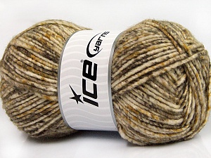 Wool Melange Beyaz Deve Tüyü Kahverengi Tonları
