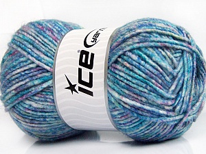 Wool Melange Turkuaz Tonları Pembe Leylak