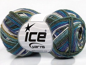 Sale Self-Striping Blue Shades, Green, White, Purple