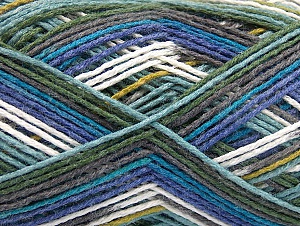 Sale Self-Striping Blue Shades, Green, White, Purple