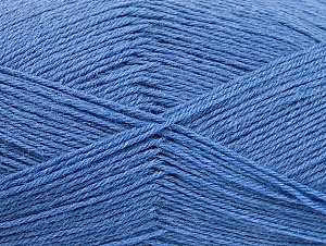 Solid Sock Jeans Blue