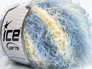 Modena Viscose Sarı Beyaz Indigo Mavi