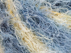 Modena Viscose Sarı Beyaz Indigo Mavi