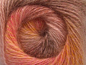 Mohair Pastel Camel, Salmon, Pink, Gold