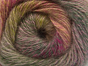 Mohair Pastel Camel, Green Shades, Pink, Fuchsia