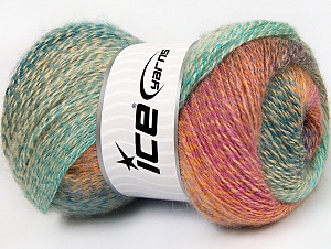 Mohair Pastel Turquoise, Mint Green, Purple, Gold, Pink