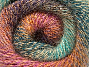 Mohair Pastel Turquoise, Mint Green, Purple, Gold, Pink